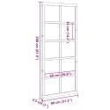 VidaXL Drzwi do stodoły Sosna woskowana 80 x 2,5 x 208 cm