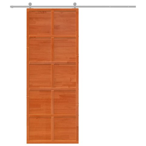 VidaXL Drzwi do stodoły Sosna woskowana 80 x 208 cm