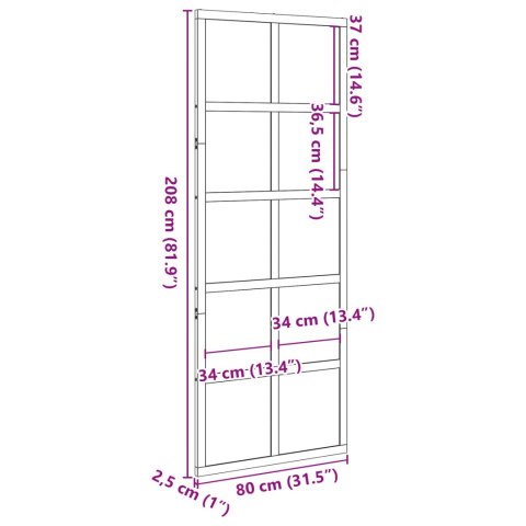 VidaXL Drzwi do stodoły Sosna woskowana 80 x 208 cm