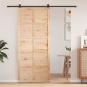 VidaXL Drzwi do stodoły naturalny 80 x 2,5 x 208 cm