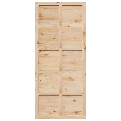 VidaXL Drzwi do stodoły naturalny 80 x 2,5 x 208 cm