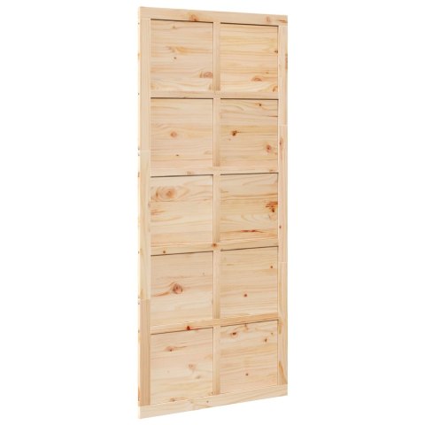 VidaXL Drzwi do stodoły naturalny 80 x 2,5 x 208 cm
