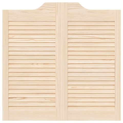 VidaXL Drzwi wahadłowe 2 pcs naturalny Lite drewno sosnowe