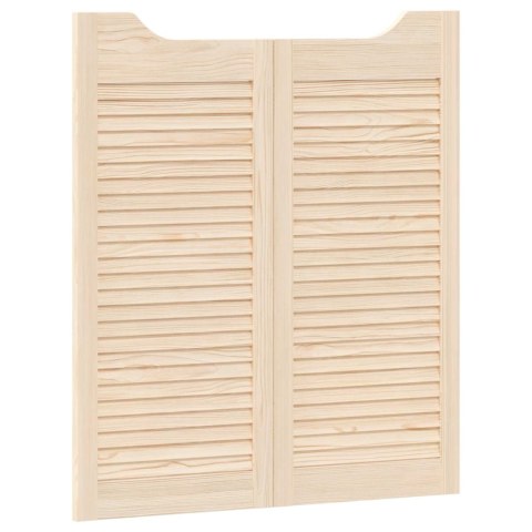 VidaXL Drzwi wahadłowe 2 pcs naturalny Lite drewno sosnowe