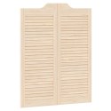 VidaXL Drzwi wahadłowe 2 pcs naturalny Lite drewno sosnowe