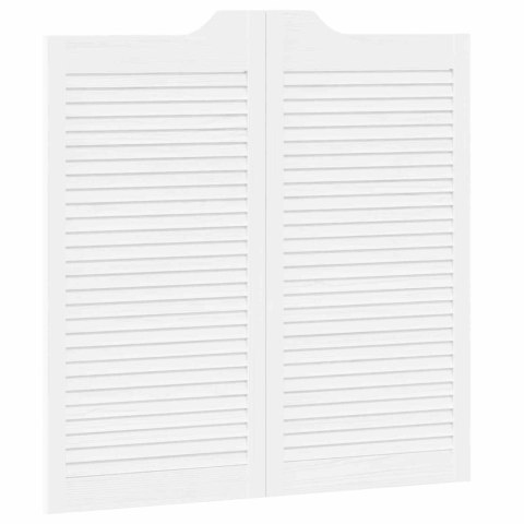 VidaXL Drzwi wahadłowe Biały 100 x 50 cm Lite drewno sosnowe