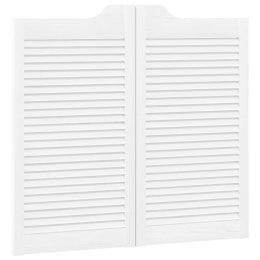 VidaXL Drzwi wahadłowe Biały 90 x 40 cm Lite drewno sosnowe