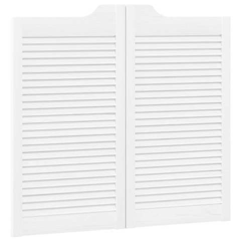 VidaXL Drzwi wahadłowe Biały 90 x 40 cm Lite drewno sosnowe
