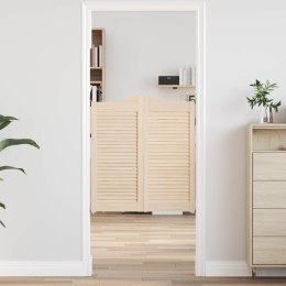 VidaXL Drzwi wahadłowe naturalny 90 x 40 cm Lite drewno sosnowe