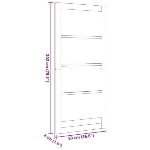 VidaXL Drzwi wewnętrzne Biały 93 x 202 cm sklejka