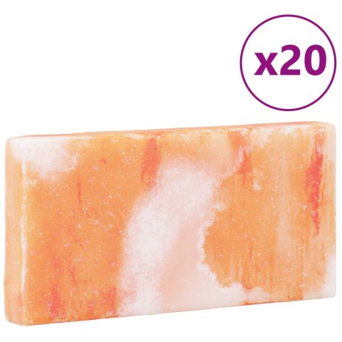 VidaXL Kamienie Solne 20 pcs różowy 20 x 2,5 x 10 cm Sól kamienna