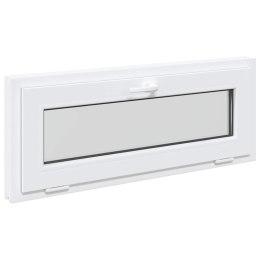 VidaXL Okno piwniczne RISOR 100 x 40 cm PVC i szkło Biały