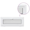 VidaXL Okno piwniczne RISOR 100 x 40 cm PVC i szkło Biały