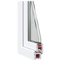VidaXL Okno piwniczne RISOR 100 x 40 cm PVC i szkło Biały