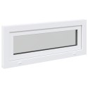 VidaXL Okno piwniczne RISOR 100 x 40 cm PVC i szkło Biały