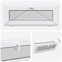 VidaXL Okno piwniczne RISOR 100 x 40 cm PVC i szkło Biały