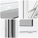 VidaXL Okno piwniczne RISOR 100 x 40 cm PVC i szkło antracytowy