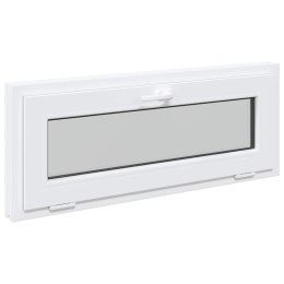 VidaXL Okno piwniczne RISOR 110 x 40 cm PVC i szkło Biały