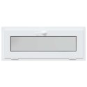 VidaXL Okno piwniczne RISOR 110 x 40 cm PVC i szkło Biały