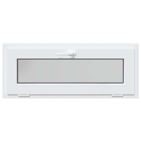 VidaXL Okno piwniczne RISOR 110 x 40 cm PVC i szkło Biały