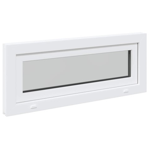 VidaXL Okno piwniczne RISOR 110 x 40 cm PVC i szkło Biały