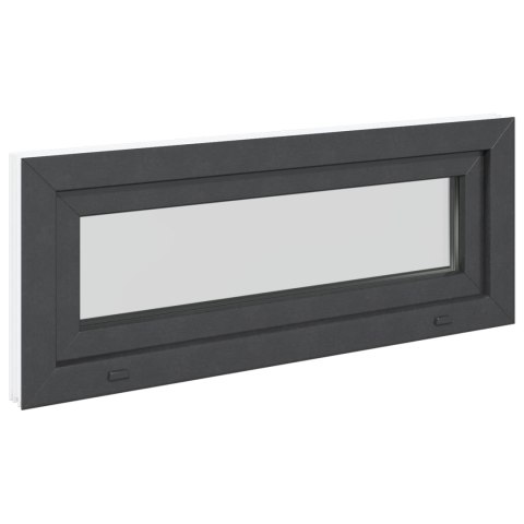 VidaXL Okno piwniczne RISOR 110 x 40 cm PVC i szkło antracytowy