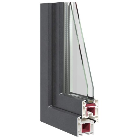 VidaXL Okno piwniczne RISOR 110 x 40 cm PVC i szkło antracytowy