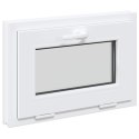 VidaXL Okno piwniczne RISOR 60 x 40 cm PVC i szkło Biały