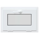 VidaXL Okno piwniczne RISOR 60 x 40 cm PVC i szkło Biały