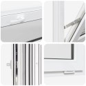 VidaXL Okno piwniczne RISOR 60 x 40 cm PVC i szkło Biały