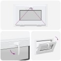 VidaXL Okno piwniczne RISOR 60 x 40 cm PVC i szkło Biały