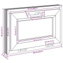 VidaXL Okno piwniczne RISOR 60 x 40 cm PVC i szkło Biały