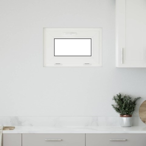 VidaXL Okno piwniczne RISOR 60 x 40 cm PVC i szkło Biały