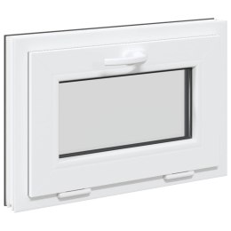 VidaXL Okno piwniczne RISOR 60 x 40 cm PVC i szkło antracytowy