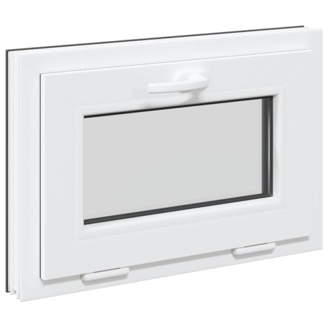 VidaXL Okno piwniczne RISOR 60 x 40 cm PVC i szkło antracytowy