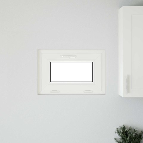 VidaXL Okno piwniczne RISOR 60 x 40 cm PVC i szkło antracytowy