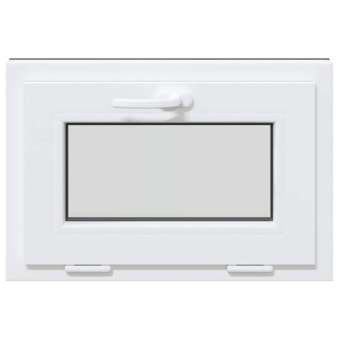 VidaXL Okno piwniczne RISOR 60 x 40 cm PVC i szkło antracytowy