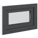 VidaXL Okno piwniczne RISOR 60 x 40 cm PVC i szkło antracytowy