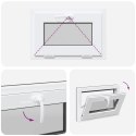 VidaXL Okno piwniczne RISOR 60 x 40 cm PVC i szkło antracytowy