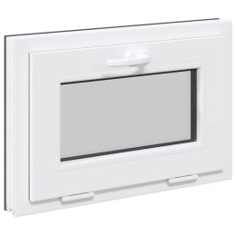 VidaXL Okno piwniczne RISOR 60 x 40 cm PVC i szkło antracytowy
