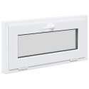 VidaXL Okno piwniczne RISOR 80 x 40 cm PVC i szkło Biały