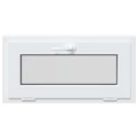 VidaXL Okno piwniczne RISOR 80 x 40 cm PVC i szkło Biały