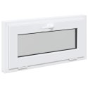 VidaXL Okno piwniczne RISOR 80 x 40 cm PVC i szkło Biały