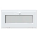 VidaXL Okno piwniczne RISOR 80 x 40 cm PVC i szkło Biały