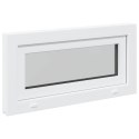 VidaXL Okno piwniczne RISOR 80 x 40 cm PVC i szkło Biały