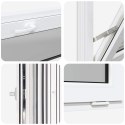 VidaXL Okno piwniczne RISOR 80 x 40 cm PVC i szkło Biały