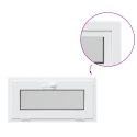 VidaXL Okno piwniczne RISOR 80 x 40 cm PVC i szkło Biały