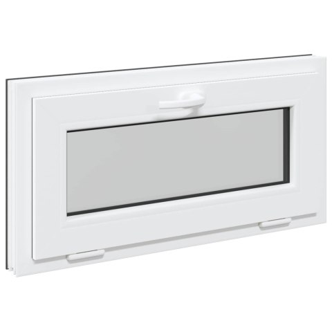 VidaXL Okno piwniczne RISOR 80 x 40 cm PVC i szkło antracytowy