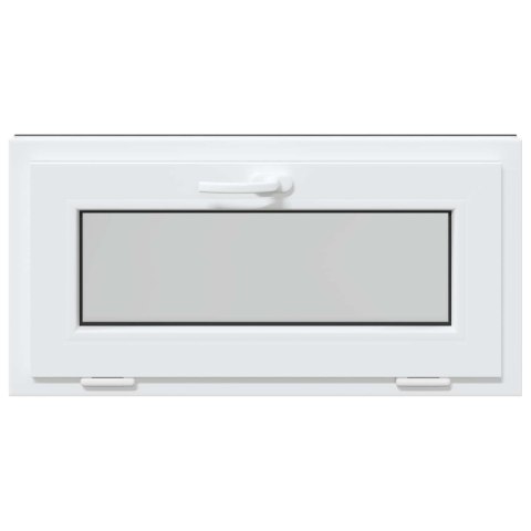 VidaXL Okno piwniczne RISOR 80 x 40 cm PVC i szkło antracytowy