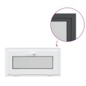VidaXL Okno piwniczne RISOR 80 x 40 cm PVC i szkło antracytowy
